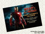 Iron Man Birthday Party Invitations Digyparty Digyparty 39 S Shop Marvel Iron Man Birthday