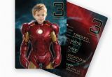 Iron Man Birthday Party Invitations Iron Man Birthday Party Personalized Custom Invitation with