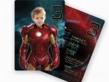 Iron Man Birthday Party Invitations Iron Man Birthday Party Personalized Custom Invitation with