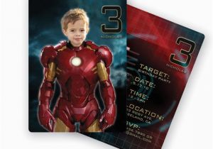 Iron Man Birthday Party Invitations Iron Man Birthday Party Personalized Custom Invitation with