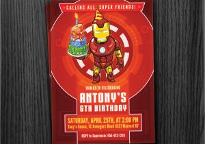 Iron Man Birthday Party Invitations Ironman Invitation Birthday Printable Download