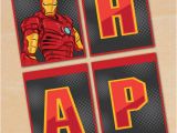 Iron Man Happy Birthday Banner Free Printable Iron Man Birthday Banner