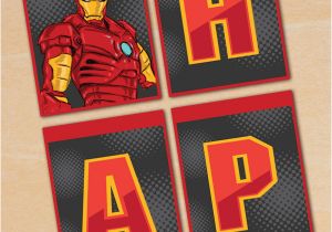 Iron Man Happy Birthday Banner Free Printable Iron Man Birthday Banner