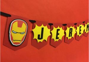 Iron Man Happy Birthday Banner Items Similar to Iron Man Super Hero Inspired Birthday