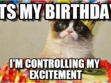 It S My Cat S Birthday Meme Its My Birthday Grumpy Cat Birthday Meme On Memegen