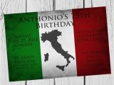 Italian Birthday Party Invitations Italian Birthday Party Invitation Celebrate Any Birthday
