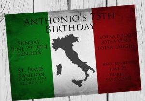 Italian Birthday Party Invitations Italian Birthday Party Invitation Celebrate Any Birthday