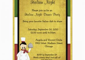 Italian Birthday Party Invitations Italian Night Dinner Party Invitation Zazzle Com