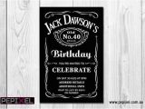 Jack Daniels Birthday Card Birthday Invitation Jack Daniels Invitation Mens