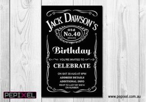 Jack Daniels Birthday Card Birthday Invitation Jack Daniels Invitation Mens