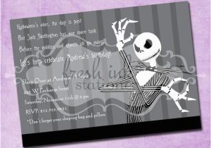 Jack Skellington Birthday Invitations Items Similar to Jack Skellington Birthday Invitation On Etsy