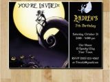 Jack Skellington Birthday Invitations Items Similar to the Nightmare before Christmas Birthday