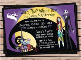 Jack Skellington Birthday Invitations Nightmare before Christmas Birthday Invitation Di 346