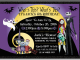 Jack Skellington Birthday Invitations Nightmare before Christmas Birthday Invitation Di 346