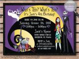 Jack Skellington Birthday Invitations Nightmare before Christmas Birthday Invitations by