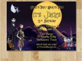 Jack Skellington Birthday Invitations the Nightmare before Christmas Birthday Party Invitation