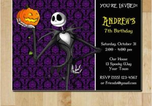 Jack Skellington Birthday Invitations the Nightmare before Christmas Birthday Party Invitation