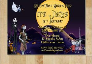 Jack Skellington Birthday Invitations the Nightmare before Christmas Birthday Party Invitation