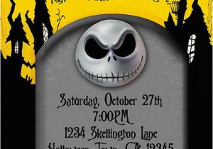 Jack Skellington Birthday Invitations Various Designs Nightmare before Christmas by