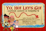 Jake and the Neverland Pirate Birthday Invitations Jake and the Neverland Pirates Birthday Invitation