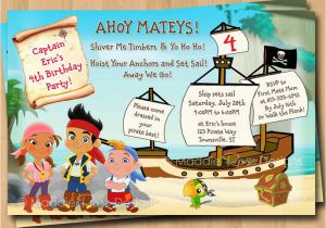 Jake and the Neverland Pirate Birthday Invitations Jake and the Neverland Pirates Birthday Invitations