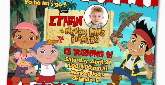 Jake and the Neverland Pirate Birthday Invitations Jake and the Neverland Pirates Birthday Invitations