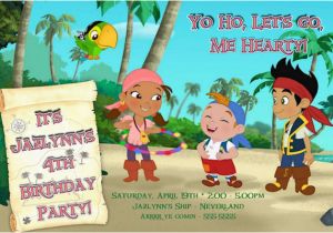 Jake and the Neverland Pirates Birthday Invitations Printable Jake the Neverland Pirates Custom Birthday Invitation