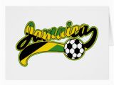 Jamaican Birthday Cards Jamaica soccer Greeting Card Zazzle