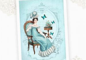Jane Austen Birthday Card Jane Austen Card Pride and Prejudice Emma Regency by