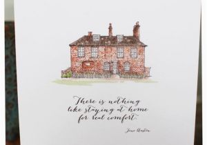 Jane Austen Birthday Card Jane Austen Chawton House Greeting Card by Littlehouseshop