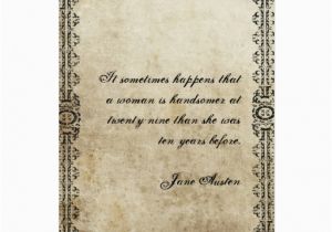 Jane Austen Birthday Card Jane Austen Quote Birthday Card Customized Zazzle