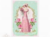 Jane Austen Birthday Card Jane Austen Regency Card Birthday Card Pretty Friendship