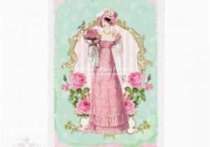 Jane Austen Birthday Card Jane Austen Regency Card Birthday Card Pretty Friendship