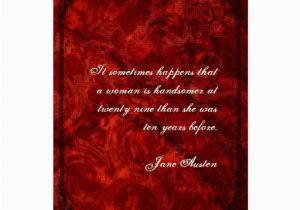 Jane Austen Happy Birthday Quote Jane Austen Quote Birthday Card Customized Zazzle