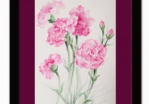 January Birthday Flowers January Birthday Flowers Pink Carnations original Watercolor