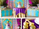 Jasmine Birthday Decorations Cake Cake Table From A Princess Jasmine Birthday Party
