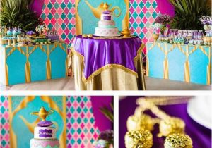 Jasmine Birthday Decorations Cake Cake Table From A Princess Jasmine Birthday Party