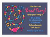 Jewelry Making Birthday Party Invitations Colorful Bead Jewelry Party Invitations Zazzle