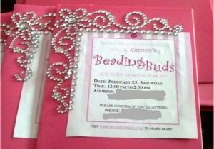 Jewelry Making Birthday Party Invitations Such Glamours Invites Made for A Beading Buds Jewelry