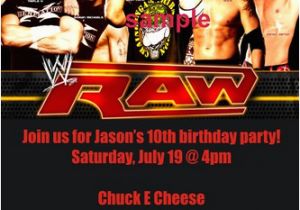 John Cena Birthday Cards Personalized Wwe Wrestling Invitations Custom Printable P