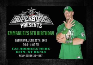 John Cena Birthday Cards Wwe John Cena Birthday Invitation Digital Copy by
