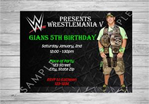 John Cena Birthday Invitations John Cena Printable Birthday Party Invitation Wwe Birthday