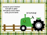 John Deere 1st Birthday Invitations Free Printable John Deere Tractor Birthday Invitation