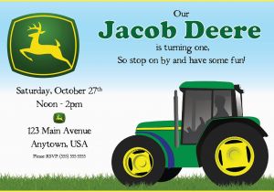 John Deere 1st Birthday Invitations John Deere Birthday Invitations