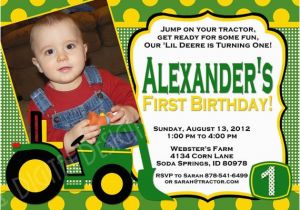 John Deere 1st Birthday Invitations John Deere Farm Birthday Invitations Templates John