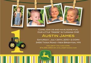 John Deere 1st Birthday Invitations John Deere First Birthday Custom Digital Photo Birthday