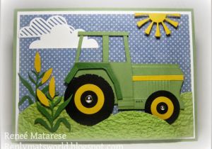 John Deere Birthday Card John Deere Birthday Card Tractor Cloud and Farming