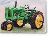 John Deere Birthday Card Vintage John Deere Tractor Painting by toni Grote