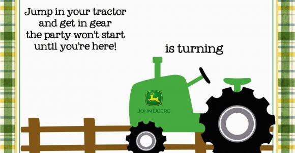 John Deere Birthday Invitation Templates Free Free Printable John Deere Tractor Birthday Invitation