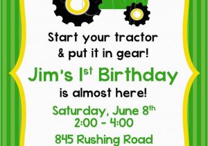 John Deere Birthday Invitation Templates Free John Deere Tractor Birthday Invitation Party Ideas